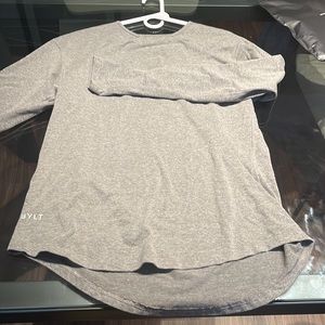 BYLT long sleeve gray drop cut shirt. LARGE